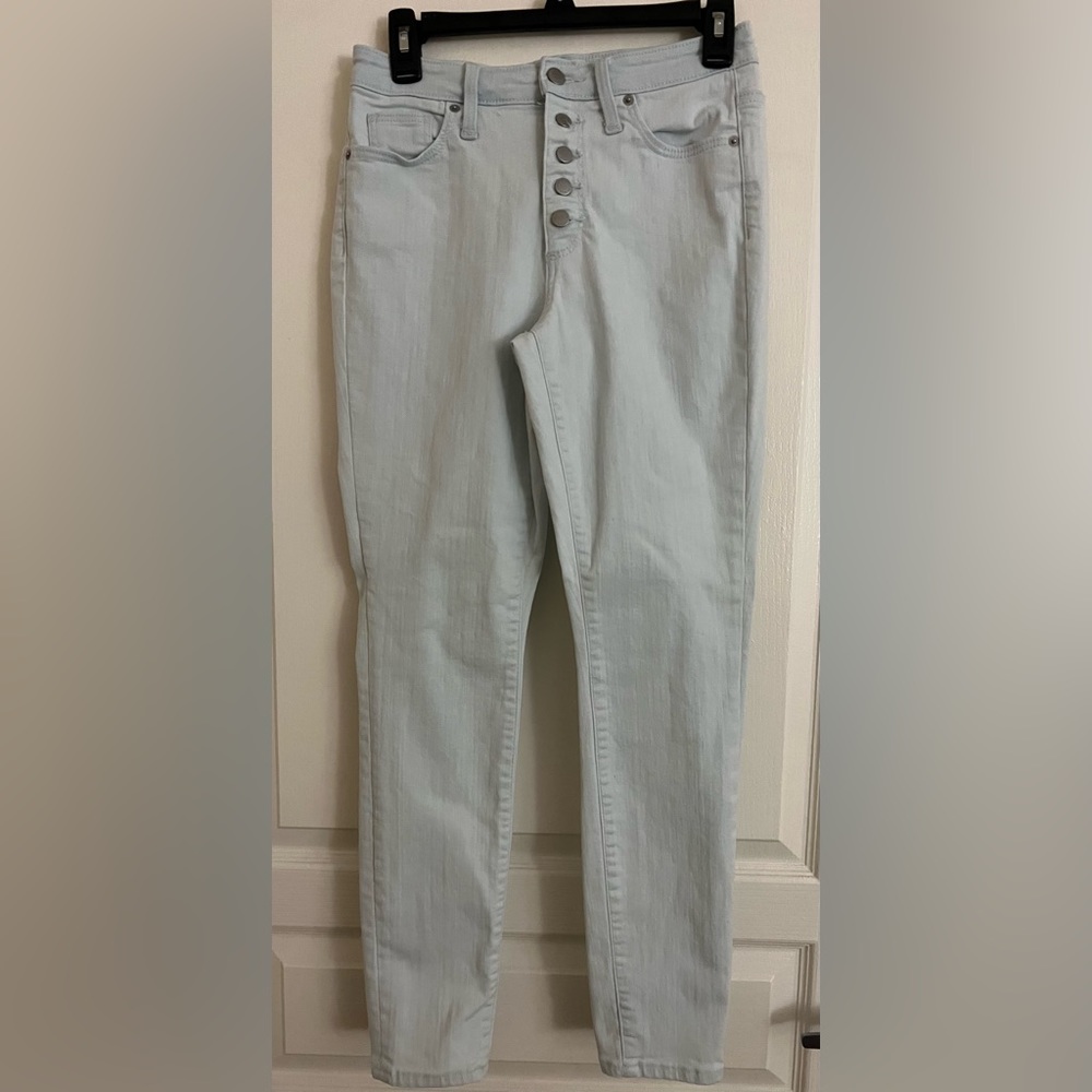 Universal Thread High-Rise Button-Fly Jeans in Light Blue